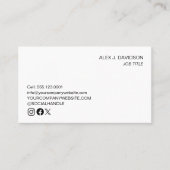 Benutzerdefiniertes Logo modern beruflich-weiß Visitenkarte (Vorderseite)