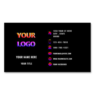 Benutzerdefiniertes Logo Modern Design Business Ca Magnetische Visitenkarte