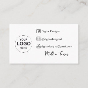 Benutzerdefiniertes Logo modern minimalistisch Mit Visitenkarte