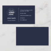 Benutzerdefiniertes Logo modern minimalistisch Nav Visitenkarte (Vorne/Hinten)