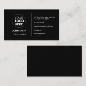 Benutzerdefiniertes Logo modern minimalistisch Sch Visitenkarte (Vorne/Hinten)