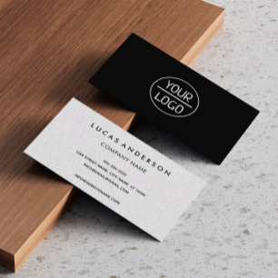 Benutzerdefiniertes Logo modern minimalistisch wei Visitenkarte