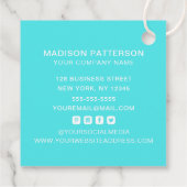 Benutzerdefiniertes Logo Modern Minimalistische So Geschenkanhänger (Rückseite)