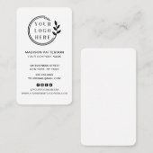 Benutzerdefiniertes Logo Modern Minimalistische So Visitenkarte (Vorne/Hinten)