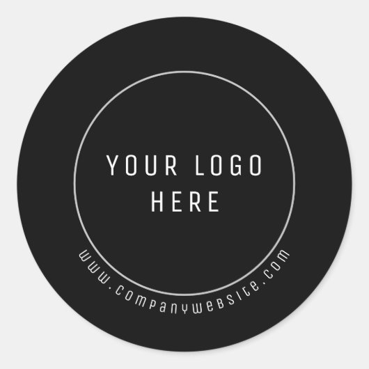 Benutzerdefiniertes Logo Modern Minimalistischer A Runder Aufkleber (Vorderseite)