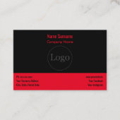 Benutzerdefiniertes Logo, modern und Red Business  Visitenkarte (Vorderseite)
