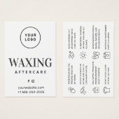 Benutzerdefiniertes Logo Modern Waxing Aftercare C (Vorne & Hinten)