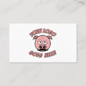 Benutzerdefiniertes Logo modern weiß Visitenkarte (Rückseite)