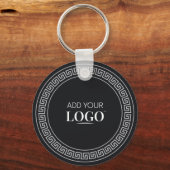 Benutzerdefiniertes Logo Moderne elegante griechis Schlüsselanhänger (Vorderseite)