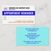 Benutzerdefiniertes Logo | Moderne Erinnerung Terminkarte (Vorne/Hinten)