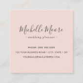 Benutzerdefiniertes Logo Moderne feministische min Quadratische Visitenkarte (Rückseite)