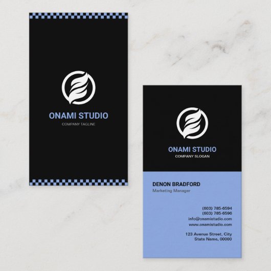 Benutzerdefiniertes Logo Moderne Minimalistische P Visitenkarte (Vorne/Hinten)