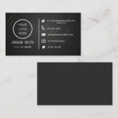 Benutzerdefiniertes Logo moderne minimalistische s Visitenkarte (Vorne/Hinten)