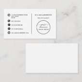 Benutzerdefiniertes Logo moderne minimalistische s Visitenkarte (Vorne/Hinten)