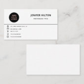 Benutzerdefiniertes Logo moderne minimalistische s Visitenkarte (Vorne/Hinten)