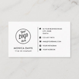 Benutzerdefiniertes Logo moderne minimalistische s Visitenkarte