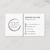 Benutzerdefiniertes Logo moderne minimalistische s Visitenkarte (Vorderseite)