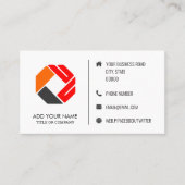 Benutzerdefiniertes Logo Moderne minimalistische S Visitenkarte (Vorderseite)