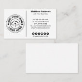 Benutzerdefiniertes Logo Moderne Minimalistische S Visitenkarte (Vorne/Hinten)