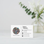 Benutzerdefiniertes Logo moderne minimalistische s Visitenkarte (Stehend Vorderseite)