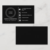 Benutzerdefiniertes Logo moderne minimalistische s Visitenkarte (Vorne/Hinten)