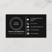 Benutzerdefiniertes Logo moderne minimalistische s Visitenkarte (Vorderseite)