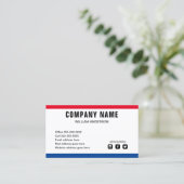 Benutzerdefiniertes Logo moderne minimalistische s Visitenkarte (Stehend Vorderseite)