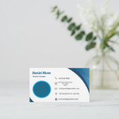 Benutzerdefiniertes Logo moderne minimalistische s Visitenkarte (Stehend Vorderseite)