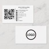 Benutzerdefiniertes Logo moderne minimalistische s Visitenkarte (Vorne/Hinten)