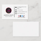 Benutzerdefiniertes Logo moderne minimalistische s Visitenkarte (Vorne/Hinten)