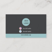 Benutzerdefiniertes Logo, moderne minimalistische  Visitenkarte (Rückseite)