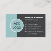 Benutzerdefiniertes Logo, moderne minimalistische  Visitenkarte (Vorderseite)