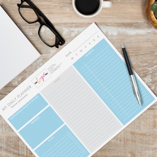 Benutzerdefiniertes Logo Moderner Blue Printable D Poster