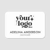 Benutzerdefiniertes Logo Moderner, einfacher saube Namensschild (Vorderseite)