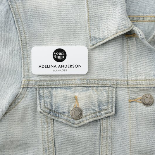 Benutzerdefiniertes Logo Moderner, einfacher saube Namensschild (Beispiel)