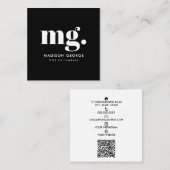 Benutzerdefiniertes Logo Moderner QR-Code für Mini Quadratische Visitenkarte (Vorne/Hinten)