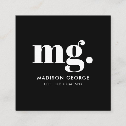 Benutzerdefiniertes Logo Moderner QR-Code für Mini Quadratische Visitenkarte (Vorderseite)