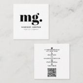 Benutzerdefiniertes Logo Moderner QR-Code für Mini Quadratische Visitenkarte (Vorne/Hinten)