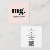 Benutzerdefiniertes Logo Moderner QR-Code für Mini Quadratische Visitenkarte (Vorne/Hinten)