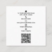 Benutzerdefiniertes Logo Moderner QR-Code für Mini Quadratische Visitenkarte (Rückseite)