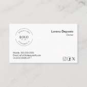 Benutzerdefiniertes Logo Moderner QR-Code für Mini Visitenkarte (Vorderseite)