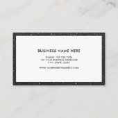 Benutzerdefiniertes Logo Moderner Schwarzer Glitze Visitenkarte (Rückseite)