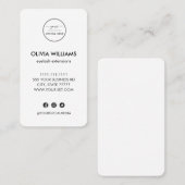 Benutzerdefiniertes Logo moderner weißer, minimali Visitenkarte (Vorne/Hinten)