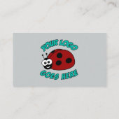 Benutzerdefiniertes Logo Modernes Blau Visitenkarte (Rückseite)