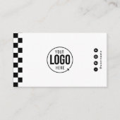 Benutzerdefiniertes Logo Modernes Karo Professione Visitenkarte (Vorderseite)