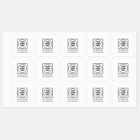 Benutzerdefiniertes Logo | Modernes Minimalistisch Etiketten (Blatt)