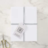 Benutzerdefiniertes Logo | Modernes Minimalistisch Geschenkanhänger (Mit Garn)