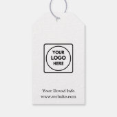 Benutzerdefiniertes Logo | Modernes Minimalistisch Geschenkanhänger (Rückseite)