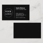 Benutzerdefiniertes Logo Modernes Minimalistisches Visitenkarte (Vorne/Hinten)