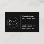 Benutzerdefiniertes Logo Modernes Minimalistisches Visitenkarte (Vorderseite)